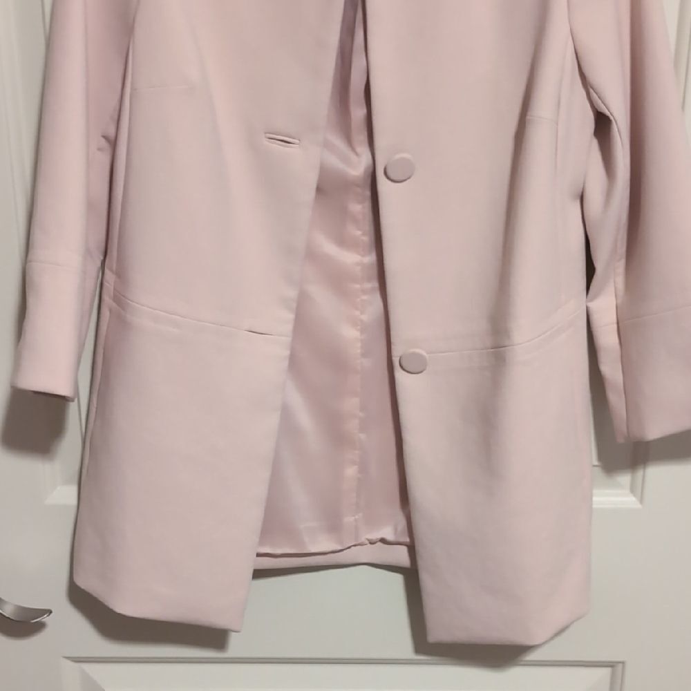 Talbots Women's Blush Pink Blazer-Coat - Picture 4 of 16